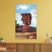 Pikes Peak, Colorado - Balanced Rock Canvas Afdruk (Insitu (Woonkamer))