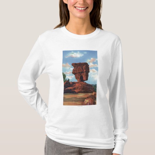 Pikes Peak, Colorado - Balanced Rock T-shirt (Voorkant)