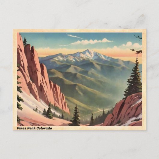 Pikes Peak Colorado  Briefkaart (Voorkant)