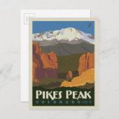 Pikes Peak, Colorado Briefkaart (Voorkant / Achterkant)