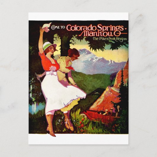 Pikes Peak Colorado Poster 1919 Briefkaart (Voorkant)