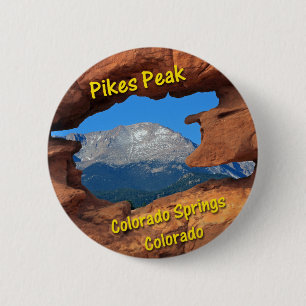 Pikes Peak, Colorado Springs, Colorado Ronde Button 5,7 Cm