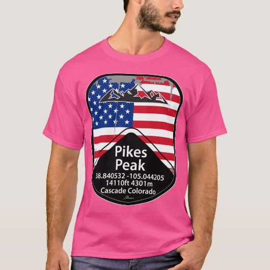 Pikes Peak Colorado USA 04 T-shirt (Voorkant)