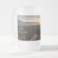 Pikes Peak Coucher de soleil Haze Frosted Beer Mug