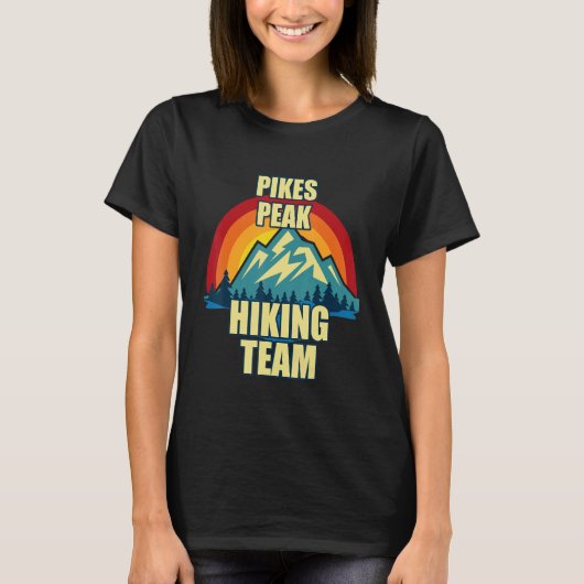 Pikes Peak  Family Matching Hiking T-shirt (Voorkant)