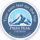 Pikes Peak Mountain Colorado souvenir Sticker (Voorkant)