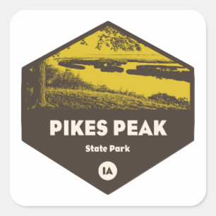 Pikes Peak State Park Iowa Vierkante Sticker