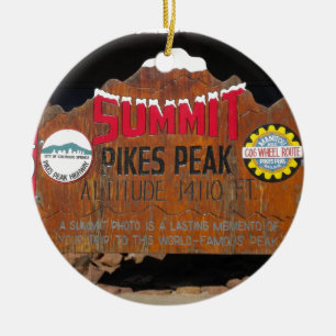 Pike's Peak Summit, Colorado Keramisch Ornament