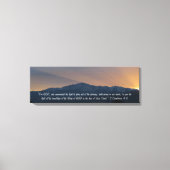 Pike's Peak Sunset met Bijbelvers Canvas Afdruk (Voorkant)