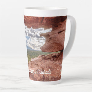Pikes Peak Through a Rock Hole Latte Mok