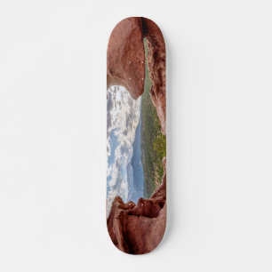 Pikes peak through a Rock Hole Skateboard