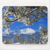 Pikes Peak Winter Snow Covered Fractal Art Muismat (Voorkant)