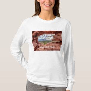 Pikes piek door een rockhol met lange hoes t-shirt