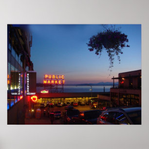 Pikes Place Market - Seattle Public Market Poster
