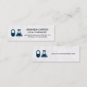 Pil en beaker | Farmaceutisch Mini Visitekaartje (Voorkant / Achterkant)