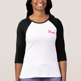 Pilaki Pono-dames 3/4 Sleeve Raglan (uitgerust) T-shirt