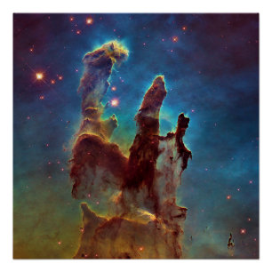 Pilaren van de Schepping Adelaar Nevel Abstract Co Perfect Poster