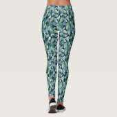 Pilates Athleisurewear Eucalyptusbladeren voor dam Leggings (Achterkant)