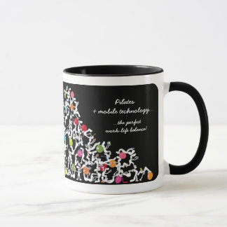 Pilates avec la tasse mobile de technologie, noire