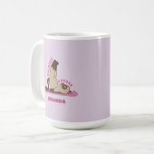 Pilates Badass entraînement Kitty Cat Mug (Devant gauche)