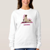 Pilates Badass entraînement Kitty Cat Sweatshirt (Devant)