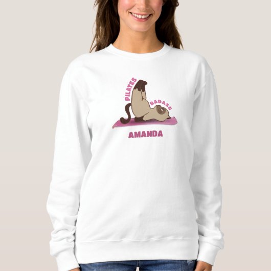 Pilates Badass entraînement Kitty Cat Sweatshirt (Devant)
