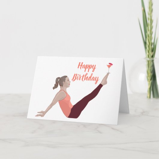 Pilates Bonne carte d'anniversaire (Devant)