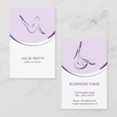 Pilates carte instructeur avec deux pilates pose (Devant / Derrière)