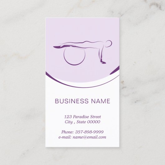 Pilates carte instructeur avec deux pilates pose (Dos)