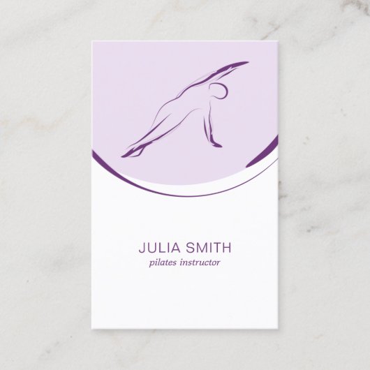 Pilates carte instructeur avec deux pilates pose (Devant)