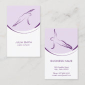 Pilates carte instructeur avec deux pilates pose (Devant / Derrière)