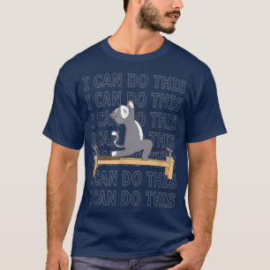 Pilates cat Reformer Pilates Ik kan dit motiveren T-shirt