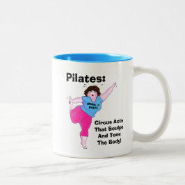 "PILATES- Circus Acts" Tweekleurige Koffiemok