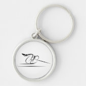 Pilates Coördinatie Pose - Hervormer Sleutelhanger (Voorkant)