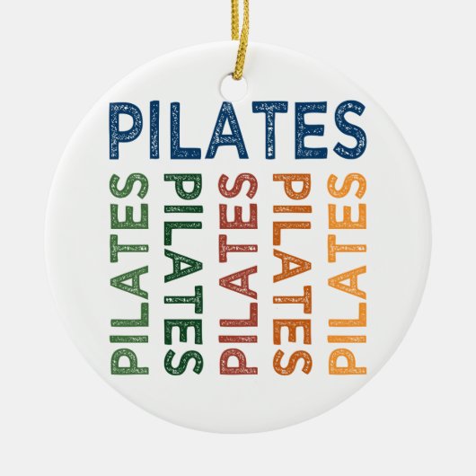 Pilates Cute Colorful Keramisch Ornament (Voorkant)