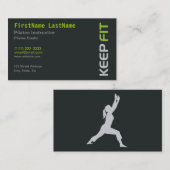 Pilates de fitness instructeur sur Carte de visite (Devant / Derrière)