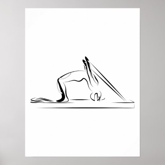 Pilates - headstand op het hervormde poster (Voorkant)