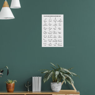 Pilates hervormer oefeningen poster