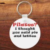 Pilates ik dacht dat je zei Pie en Lattes Sleutelhanger (Voorkant)