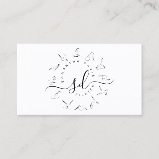 Pilates instructeur Pilates Carte de visite (Devant)