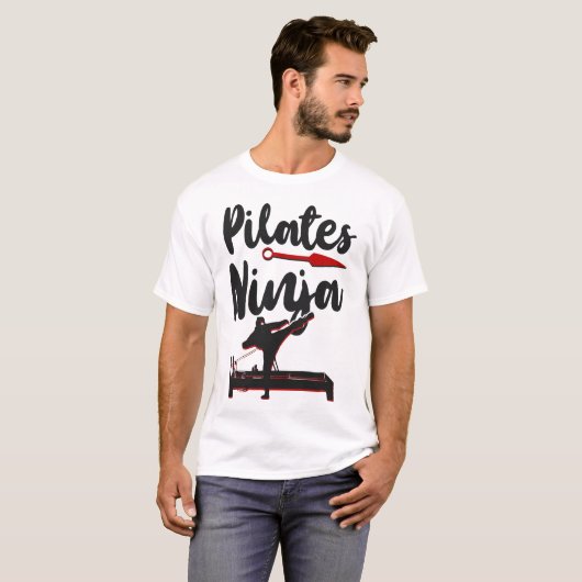 Pilates Instructeur Pilates Ninja Ninja T-shirt (Voorkant volledig)