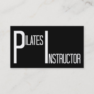 Pilates instructeur zwart-wit visitekaartje