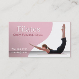 Pilates Instruction (roze) - custom Visitekaartje