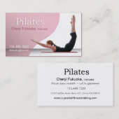 Pilates Instruction (roze) - custom Visitekaartje (Voorkant / Achterkant)