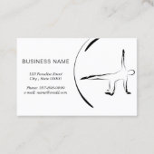 Pilates Instructor Abstract Pilates Poses Visitekaartje (Achterkant)