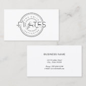Pilates Instructor Pilates Lettres Carte de visite (Devant / Derrière)