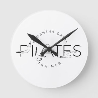 Pilates Instructor Pilates word Metal Print Ronde Klok