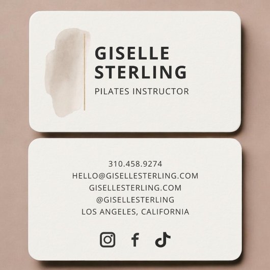 Pilates-instructrice Visitekaartje