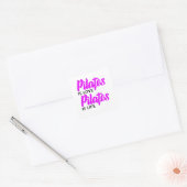 Pilates is liefde Pilates is leven Vierkante Sticker (Envelop)