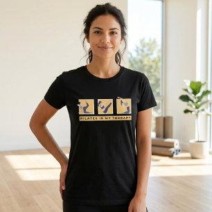 Pilates is mijn therapie Motivatie Quote Tshirt